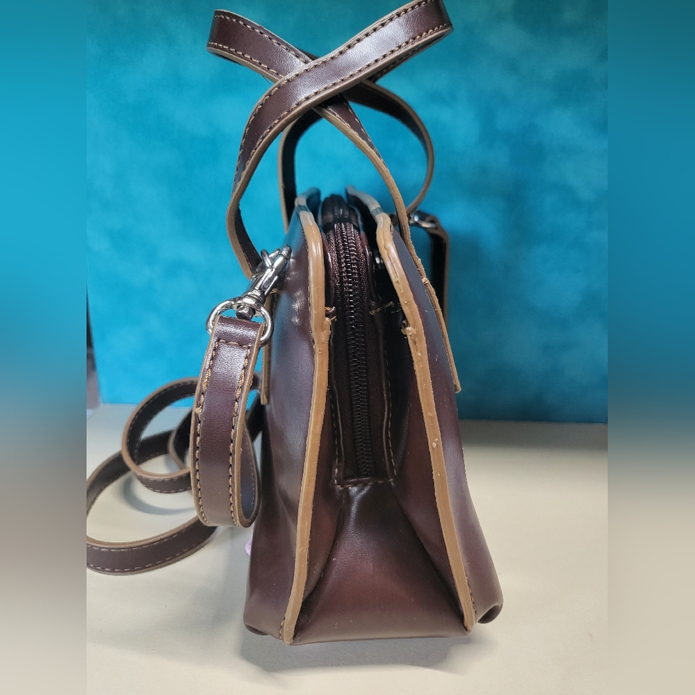 Vintage Y2K Nine West Brown Multi Compartment Shoulder/Handbag - Picture 6 of 16
